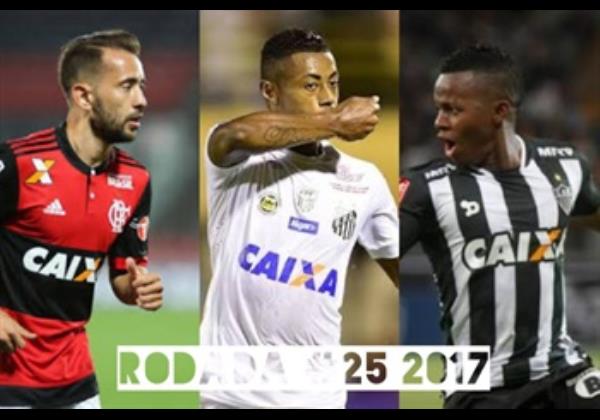 TOP 3 por posição, dicas e unanimidades da rodada #25 do Cartola FC 2017 - Campeonato Brasileiro. As dicas do Cartola FC Brasil para a 25ª rodada tem como melhor escalação e dicas os times do Flamengo, Santos, Atlético-MG