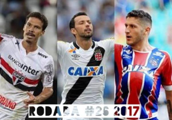 TOP 3 por posição, dicas e unanimidades da rodada #26 do Cartola FC 2017 - Campeonato Brasileiro. As dicas do Cartola FC Brasil para a 26ª rodada tem como melhor escalação e dicas os times do Vasco, Botafogo e Grêmio