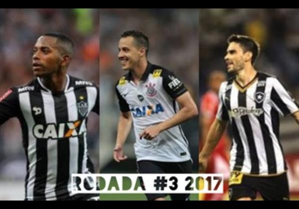 TOP 3 por posição, dicas e unanimidades da rodada #3 do Cartola FC 2017 - Campeonato Brasileiro. As dicas do Cartola FC Brasil para a 3ª rodada tem como melhor escalação e dicas os times do Atlético Mineiro, Corinthians e Grêmio