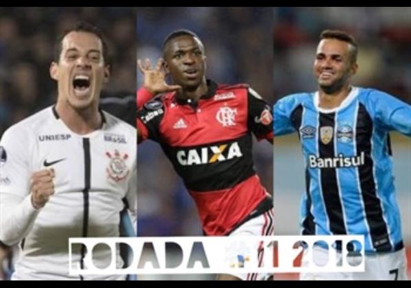 TOP 3 por posição, dicas e unanimidades da rodada #11 do Cartola FC 2018 - Campeonato Brasileiro. As dicas do Cartola FC Brasil para a 11ª rodada tem como melhor escalação e dicas os times do Corinthians, Grêmio e Flamengo