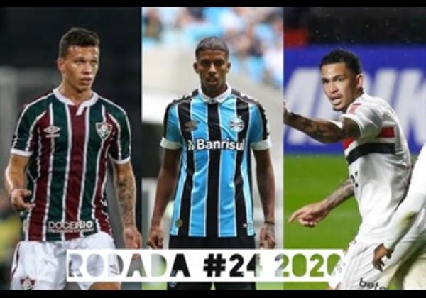 TOP 3 por posição, dicas e unanimidades da rodada #24 do Cartola FC 2020 - Campeonato Brasileiro. As dicas do Cartola FC Brasil para a 24ª rodada tem como melhor escalação e dicas os times do Grêmio, Flamengo e São Paulo
