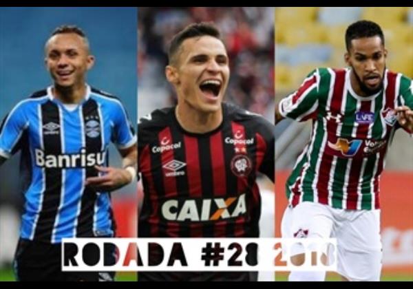 TOP 3 por posição, dicas e unanimidades da rodada #28 do Cartola FC 2018 - Campeonato Brasileiro. As dicas do Cartola FC Brasil para a 28ª rodada tem como melhor escalação e dicas os times do Grêmio, Atlético-PR e Fluminense