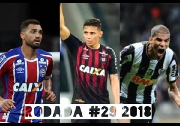 TOP 3 por posição, dicas e unanimidades da rodada #29 do Cartola FC 2018 - Campeonato Brasileiro. As dicas do Cartola FC Brasil para a 29ª rodada tem como melhor escalação e dicas os times do Bahia, Atlético-MG e Atlético-PR