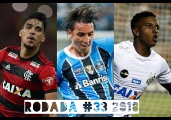 TOP 3 por posição, dicas e unanimidades da rodada #33 do Cartola FC 2018 - Campeonato Brasileiro. As dicas do Cartola FC Brasil para a 33ª rodada tem como melhor escalação e dicas os times do Grêmio, Santos e Fluminense