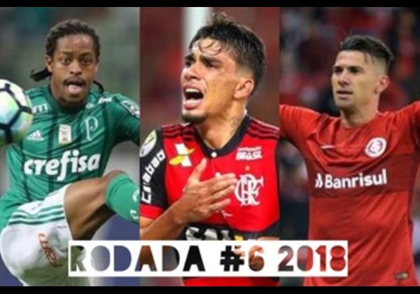 TOP 3 por posição, dicas e unanimidades da rodada #6 do Cartola FC 2018 - Campeonato Brasileiro. As dicas do Cartola FC Brasil para a 6ª rodada tem como melhor escalação e dicas os times do Palmeiras, Flamengo e Internacional