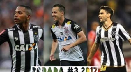 TOP 3 por posição, dicas e unanimidades da rodada #3 do Cartola FC 2017 - Campeonato Brasileiro. As dicas do Cartola FC Brasil para a 3ª rodada tem como melhor escalação e dicas os times do Atlético Mineiro, Corinthians e Grêmio