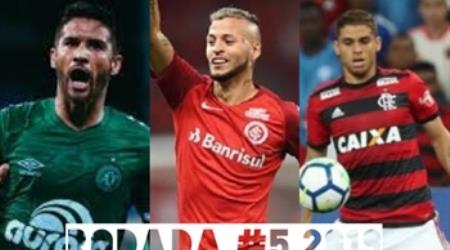 TOP 3 por posição, dicas e unanimidades da rodada #5 do Cartola FC 2019 - Campeonato Brasileiro. As dicas do Cartola FC Brasil para a 5ª rodada tem como melhor escalação e dicas os times do São Paulo, Internacional e Chapecoense