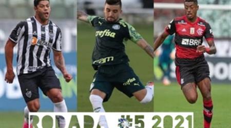 TOP 3 por posição, dicas e unanimidades da rodada #5 do Cartola FC 2021 - Campeonato Brasileiro. As dicas do Cartola FC Brasil para a 5ª rodada tem como melhor escalação e dicas os times do Flamengo, Palmeiras e Atlético-MG