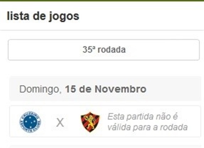 Este jogo da rodada #35 não conta para o Fantasy Game Cartola FC. Portanto, não escalem jogadores dessas equipes