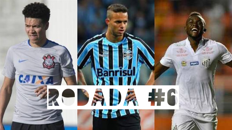 TOP 3 por posição, dicas e unanimidades da sexta rodada #6 do Cartola FC - Campeonato Brasileiro 2016. As dicas do Cartola FC Brasil para a rodada #6 tem como melhores dicas de escalação os times do Corinthians, Santos e Grêmio