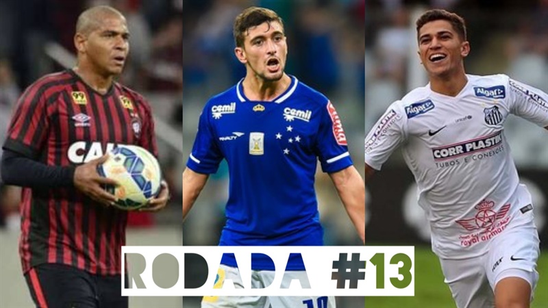 TOP 3 por posição, dicas e unanimidades da rodada #13 do Cartola FC - Campeonato Brasileiro 2016. As dicas do Cartola FC Brasil para a 13ª rodada tem como melhores opções de escalação os times do Atlético Paranaense, Santos, Cruzeiro e Botafogo