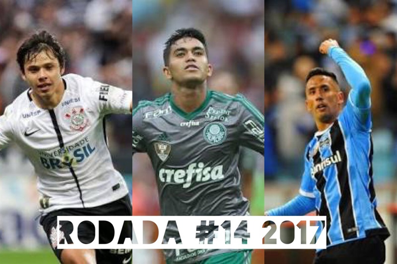 TOP 3 por posição, dicas e unanimidades da rodada #14 do Cartola FC 2017 - Campeonato Brasileiro. As dicas do Cartola FC Brasil para a 14ª rodada tem como melhor escalação e dicas os times do Corinthians, Palmeiras e Grêmio