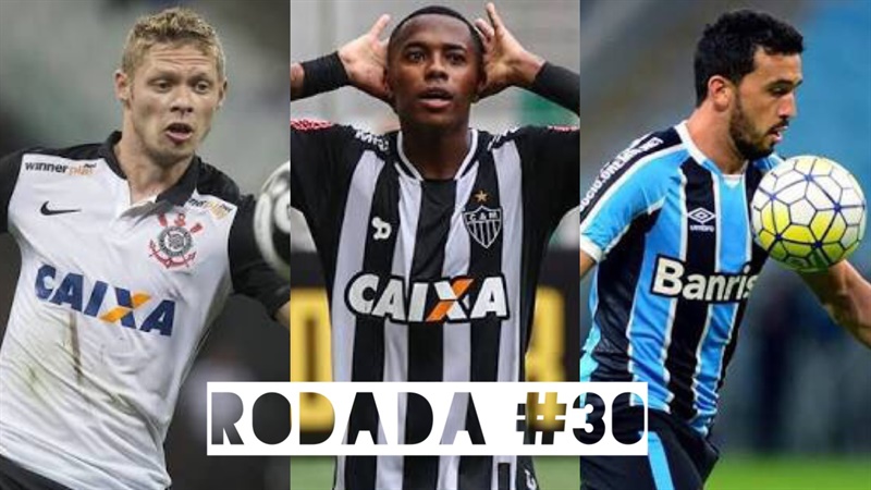 TOP 3 por posição, dicas e unanimidades da rodada #30 do Cartola FC - Campeonato Brasileiro 2016. As dicas do Cartola FC Brasil para a 30ª rodada tem como melhor escalação e dicas os times do Coritiba, Corinthians e Atlético Mineiro