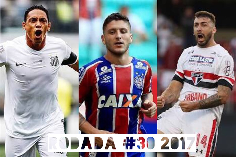TOP 3 por posição, dicas e unanimidades da rodada #30 do Cartola FC 2017 - Campeonato Brasileiro. As dicas do Cartola FC Brasil para a 30ª rodada tem como melhor escalação e dicas os times do Vasco, Santos e Ponte Preta