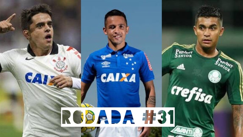 TOP 3 por posição, dicas e unanimidades da rodada #31 do Cartola FC - Campeonato Brasileiro 2016. As dicas do Cartola FC Brasil para a 31ª rodada tem como melhor escalação e dicas os times do Cruzeiro, Corinthians e Ponte Preta