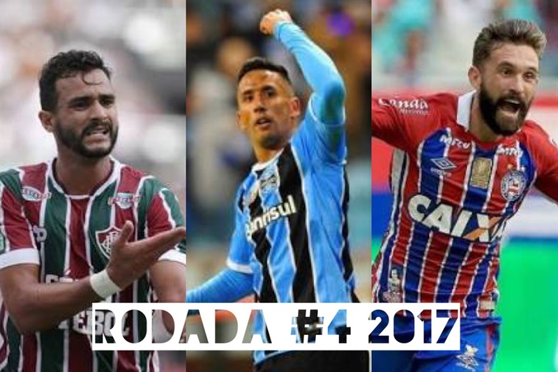 TOP 3 por posição, dicas e unanimidades da rodada #4 do Cartola FC 2017 - Campeonato Brasileiro. As dicas do Cartola FC Brasil para a 4ª rodada tem como melhor escalação e dicas os times do Fluminense, Grêmio e Bahia