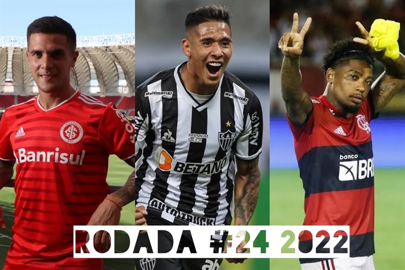 TOP 3 por posição, dicas e unanimidades da rodada #24 do Cartola FC 2022 - Campeonato Brasileiro. As dicas do Cartola FC Brasil para a 24ª rodada tem como melhor escalação e dicas os times do Flamengo, Internacional e Corinthians