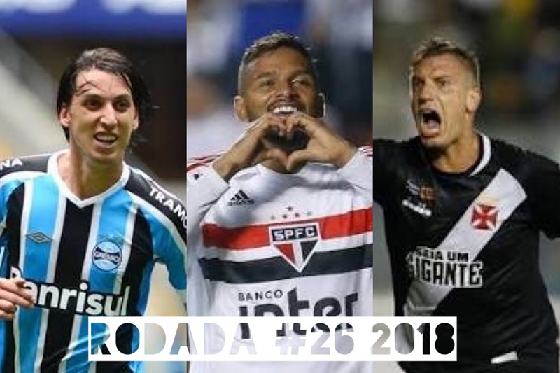 TOP 3 por posição, dicas e unanimidades da rodada #26 do Cartola FC 2018 - Campeonato Brasileiro. As dicas do Cartola FC Brasil para a 26ª rodada tem como melhor escalação e dicas os times do Grêmio, São Paulo e Atlético-PR