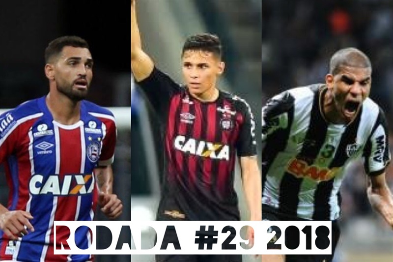 TOP 3 por posição, dicas e unanimidades da rodada #29 do Cartola FC 2018 - Campeonato Brasileiro. As dicas do Cartola FC Brasil para a 29ª rodada tem como melhor escalação e dicas os times do Bahia, Atlético-MG e Atlético-PR