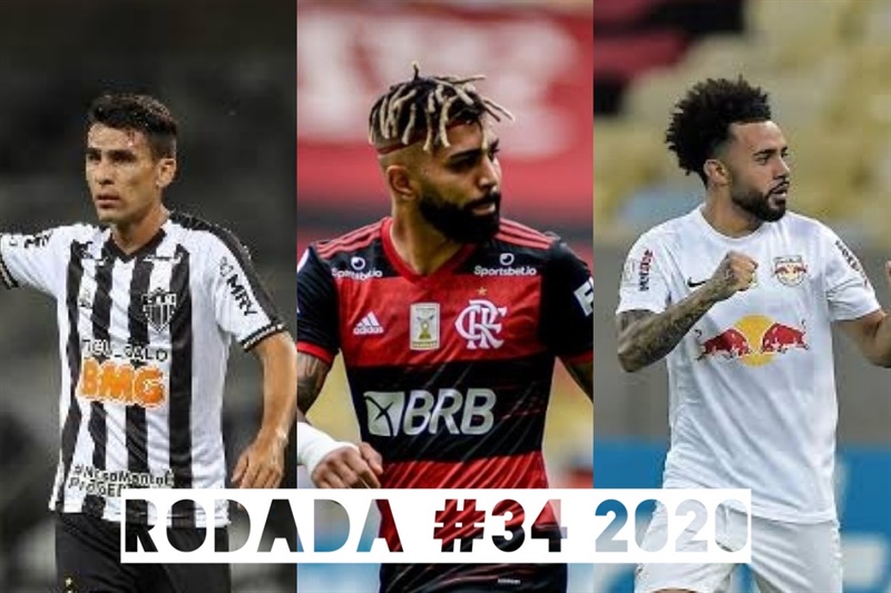 TOP 3 por posição, dicas e unanimidades da rodada #34 do Cartola FC 2020 - Campeonato Brasileiro. As dicas do Cartola FC Brasil para a 34ª rodada tem como melhor escalação e dicas os times do Flamengo, RB Bragantino e Atlético-MG