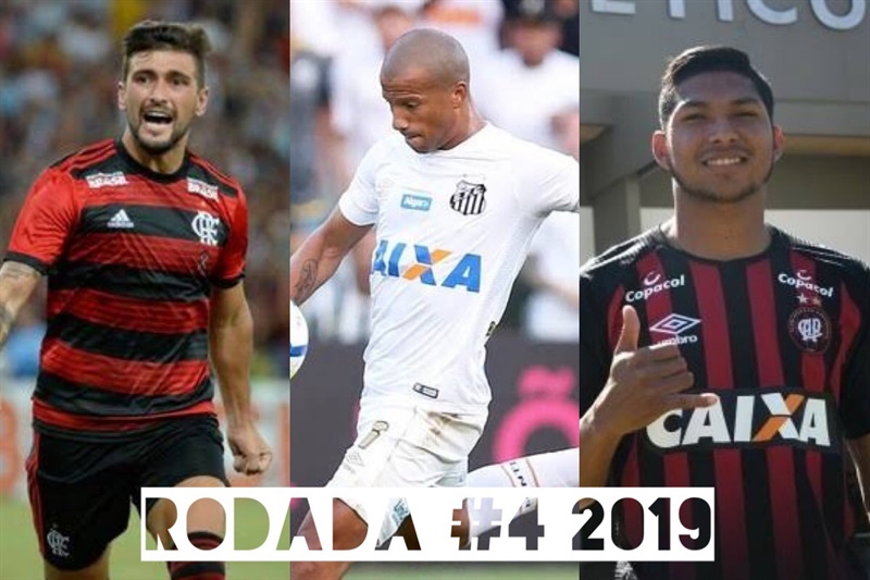 TOP 3 por posição, dicas e unanimidades da rodada #4 do Cartola FC 2019 - Campeonato Brasileiro. As dicas do Cartola FC Brasil para a 4ª rodada tem como melhor escalação e dicas os times do Flamengo, Santos e Athetico-PR