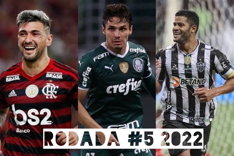 TOP 3 por posição, dicas e unanimidades da rodada #5 do Cartola FC 2022 - Campeonato Brasileiro. As dicas do Cartola FC Brasil para a 5ª rodada tem como melhor escalação e dicas os times do Atlético-MG, Flamengo e Palmeiras