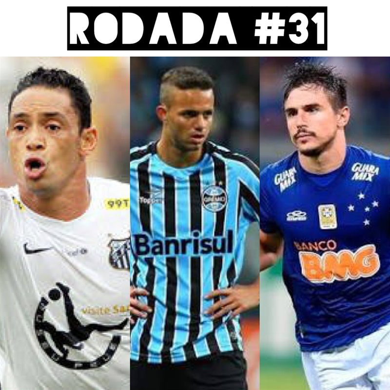 Dicas para a rodada #31 do Cartola FC. Destaque para os jogos de domingo, com favoritismo para Santos e Grêmio que jogam em casa e brigam no G4