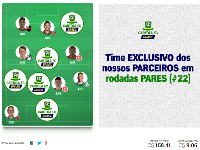 Confira as dicas de jogadores mais cotados e com maiores chances de boa pontuação, arriscando em algumas posições, para mitar na rodada #22 do Cartola FC: Seja um cartoleiro mito no Cartola FC 2019