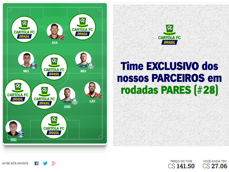 Confira as dicas de jogadores mais cotados e com maiores chances de boa pontuação, arriscando em algumas posições, para mitar na rodada #28 do Cartola FC: Seja um cartoleiro mito no Cartola FC 2019