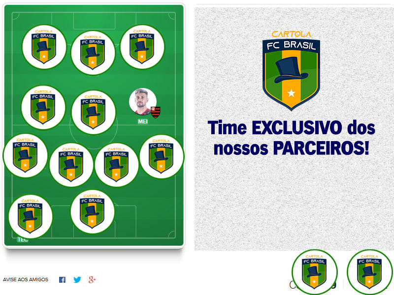 Time dos Parças #5 Time exclusivo dos nossos parceiros com escalação visando regularidade alinhada aos nossos principais objetivos: pontuar bem e mitar na #5 do Cartola FC 2020! Esse é o time principal da equipe do Cartola FC Brasil