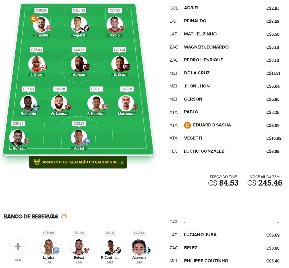 Tio Patinhas Brasil #36 Dicas para montar um time bom e barato e ainda valorizar na rodada #36 do Cartola FC 2024. Essas dicas são para ganhar cartoletas na trigésima sexta rodada do Cartola FC