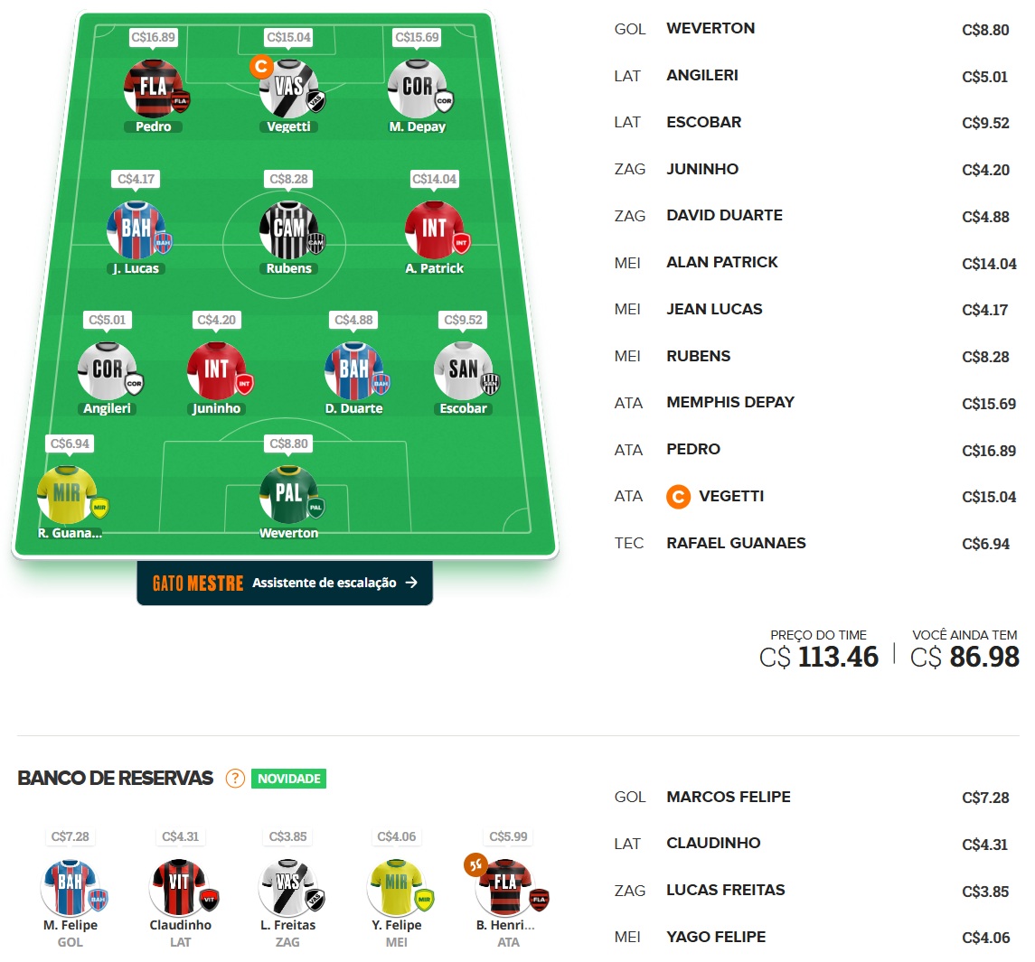 Tio Patinhas Brasil #11 Dicas para montar um time bom e barato e ainda valorizar na rodada #11 do Cartola FC 2025. Essas dicas são para ganhar cartoletas na décima primeira rodada do Cartola FC