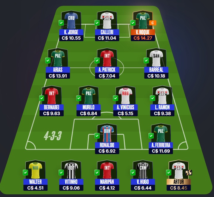 Dicas para montar um time bom e barato e ainda valorizar na rodada #24 do Cartola FC 2026. Essas dicas são para ganhar cartoletas na vigésima quarta rodada do Cartola FC
