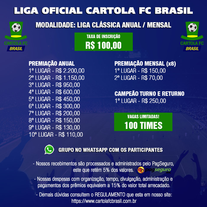 Liga Oficial Cartola FC Brasil 2019
